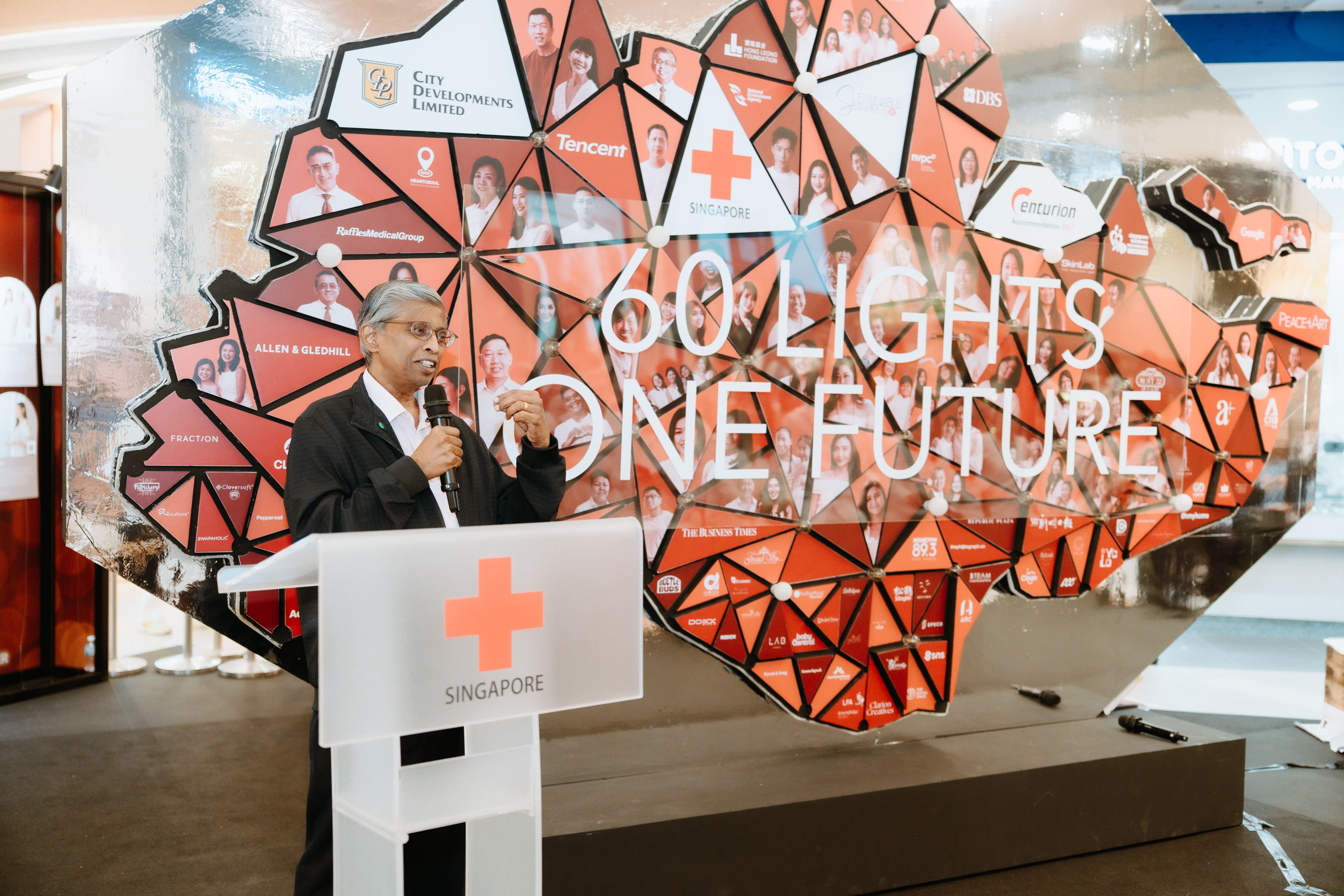 Singapore Red Cross Young Hearts Fundraising Event with Peace of Art 60 Lights One Future 4